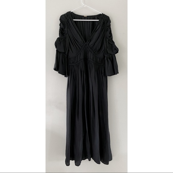 Cult Gaia Silk Anysia Dress - Black, Size Large - Picture 4 of 9